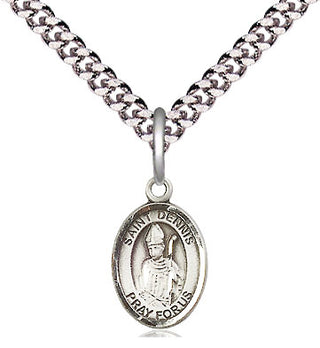 Pewter Saint Dennis Medal Religious and Catholic Jewelry Engraved Catholic Saint Jewelry