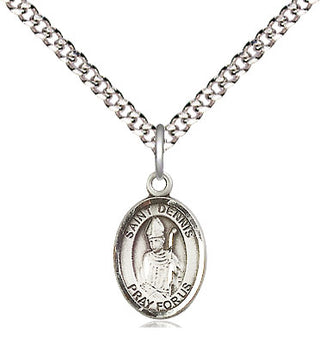 Pewter Saint Dennis Medal Religious and Catholic Jewelry Engraved Catholic Saint Jewelry