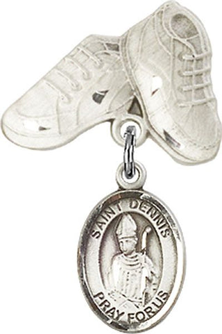 Sterling Silver Baby Boots St. Dennis Baby Badge - Engravable