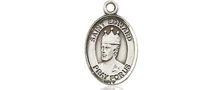 Pewter Saint Edward the Confessor Medal Engraved Catholic Saint Jewelry