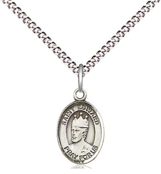 Pewter Saint Edward the Confessor Medal Religious and Catholic Jewelry Engraved Catholic Saint Jewelry