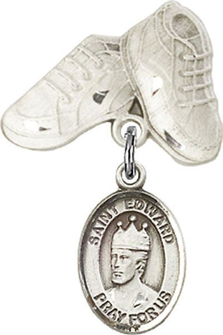 Sterling Silver Baby Boots St. Edward the Confessor Baby Badge - Engravable