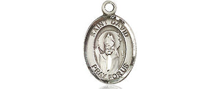 Pewter Saint David of Wales Medal Engraved Catholic Saint Jewelry