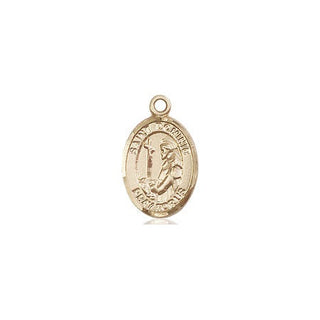 14kt Gold Saint Dominic de Guzman Medal Engraved Catholic Saint Jewelry