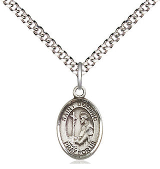 Pewter Saint Dominic de Guzman Medal Religious and Catholic Jewelry Engraved Catholic Saint Jewelry