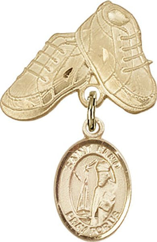 14kt Gold Filled Baby Boots St. Elmo Baby Badge - Engravable