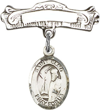 Sterling Silver Badge Pin St. Elmo Baby Badge - Engravable