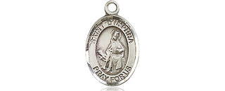 Pewter Saint Dymphna Medal Engraved Catholic Saint Jewelry