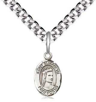 Pewter Saint Elizabeth of Hungary Medal Religious and Catholic Jewelry Engraved Catholic Saint Jewelry