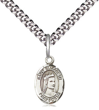 Pewter Saint Elizabeth of Hungary Medal Religious and Catholic Jewelry Engraved Catholic Saint Jewelry