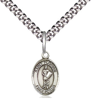 Pewter Saint Florian Medal Religious and Catholic Jewelry Engraved Catholic Saint Jewelry