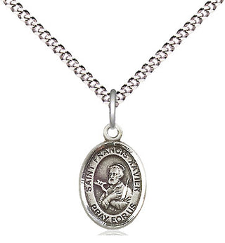 Pewter Saint Francis Xavier Medal Religious and Catholic Jewelry Engraved Catholic Saint Jewelry
