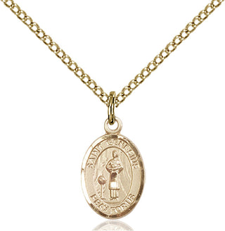 Gold-Filled Saint Genesius of Rome Pendant