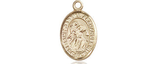 14kt Gold Saint Gabriel the Archangel Medal Engraved Catholic Saint Jewelry