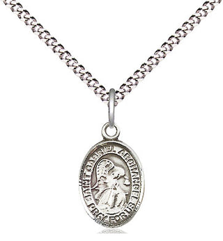 Pewter Saint Gabriel the Archangel Medal Religious and Catholic Jewelry Engraved Catholic Saint Jewelry