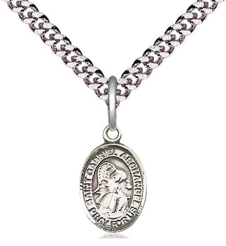 Pewter Saint Gabriel the Archangel Medal Religious and Catholic Jewelry Engraved Catholic Saint Jewelry