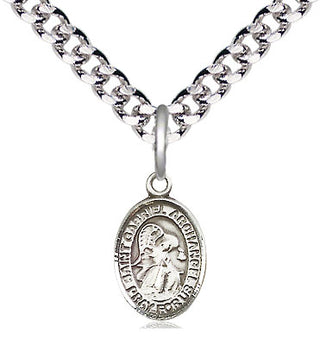 Pewter Saint Gabriel the Archangel Medal Religious and Catholic Jewelry Engraved Catholic Saint Jewelry