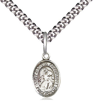 Pewter Saint Gabriel the Archangel Medal Religious and Catholic Jewelry Engraved Catholic Saint Jewelry