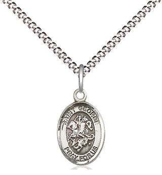 Pewter Saint George Medal Religious and Catholic Jewelry Engraved Catholic Saint Jewelry