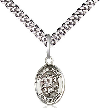 Pewter Saint George Medal Religious and Catholic Jewelry Engraved Catholic Saint Jewelry