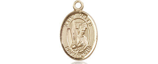 14kt Gold Saint Helen Medal Engraved Catholic Saint Jewelry