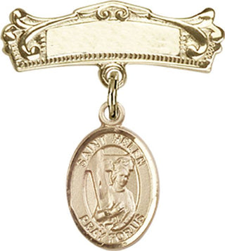 14kt Gold Filled Badge Pin St. Helen Baby Badge - Engravable