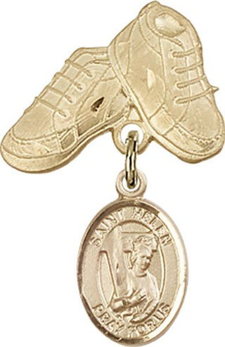 14kt Gold Filled Baby Boots St. Helen Baby Badge - Engravable