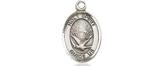 Pewter Holy Spirit Medal Engraved Catholic Saint Jewelry