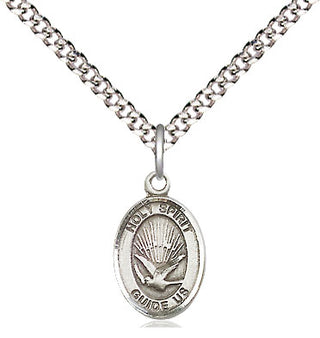 Pewter Holy Spirit Medal Religious and Catholic Jewelry Engraved Catholic Saint Jewelry