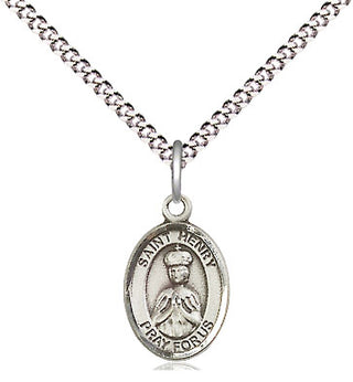 Pewter Saint Henry II Medal Religious and Catholic Jewelry Engraved Catholic Saint Jewelry