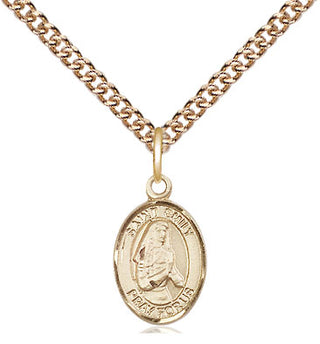 14kt Gold Saint Emily de Vialar Medal Engraved Catholic Saint Jewelry