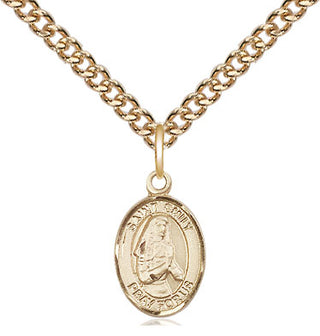 14kt Gold Saint Emily de Vialar Medal Engraved Catholic Saint Jewelry