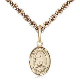 14kt Gold Saint Emily de Vialar Medal Engraved Catholic Saint Jewelry