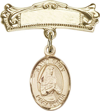 14kt Gold Filled Badge Pin St. Emily de Vialar Baby Badge - Engravable