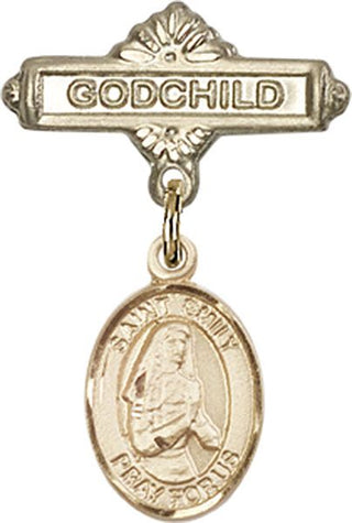 14kt Gold Filled Godchild St. Emily de Vialar Baby Badge - Engravable