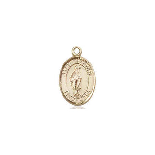 14kt Gold Saint Gregory the Great Medal Engraved Catholic Saint Jewelry