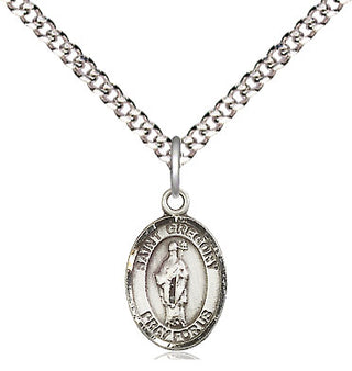 Pewter Saint Gregory the Great Medal Religious and Catholic Jewelry Engraved Catholic Saint Jewelry