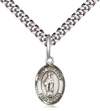Pewter Saint Gregory the Great Medal Religious and Catholic Jewelry Engraved Catholic Saint Jewelry