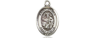 Pewter Saint James the Greater Medal Engraved Catholic Saint Jewelry