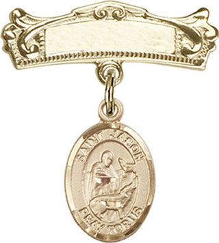 14kt Gold Filled Badge Pin St. Jason Baby Badge - Engravable