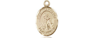 14kt Gold Saint Joan of Arc Medal Engraved Catholic Saint Jewelry