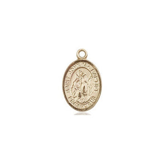 14kt Gold Filled Saint John the Baptist Medal Engraved Catholic Saint Jewelry