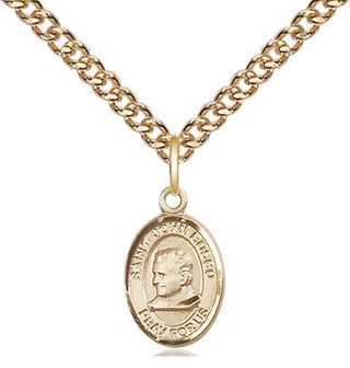 14kt Gold Saint John Bosco Medal Engraved Catholic Saint Jewelry