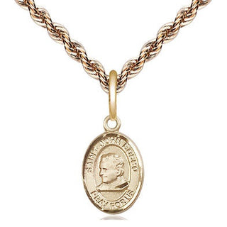14kt Gold Saint John Bosco Medal Engraved Catholic Saint Jewelry