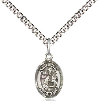 Pewter Saint John the Apostle Medal Religious and Catholic Jewelry Engraved Catholic Saint Jewelry