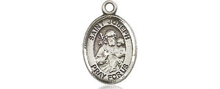 Pewter Saint Joseph Medal Engraved Catholic Saint Jewelry
