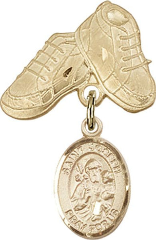 14kt Gold Filled Baby Boots St. Joseph Baby Badge - Engravable
