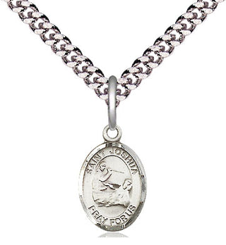 Pewter Saint Joshua Medal Religious and Catholic Jewelry Engraved Catholic Saint Jewelry