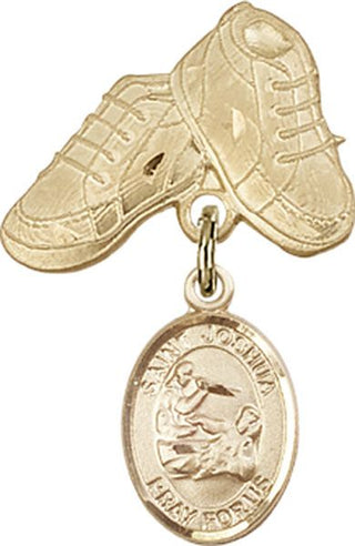 14kt Gold Filled Baby Boots St. Joshua Baby Badge - Engravable