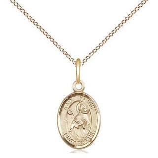 14kt Gold Saint Kevin Medal Engraved Catholic Saint Jewelry